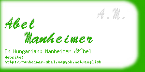 abel manheimer business card